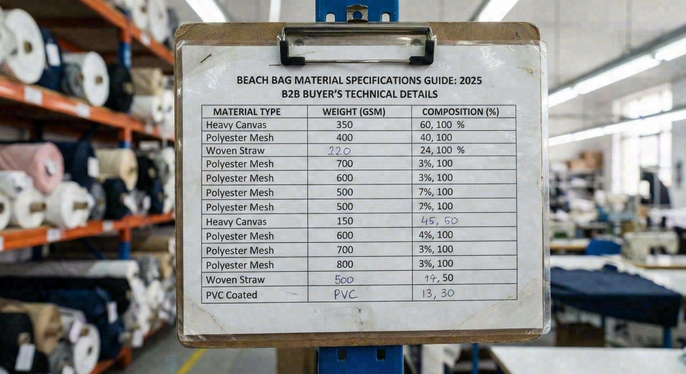 Beach Bag Specifications Guide: Technical Details for B2B Buyers 2025
