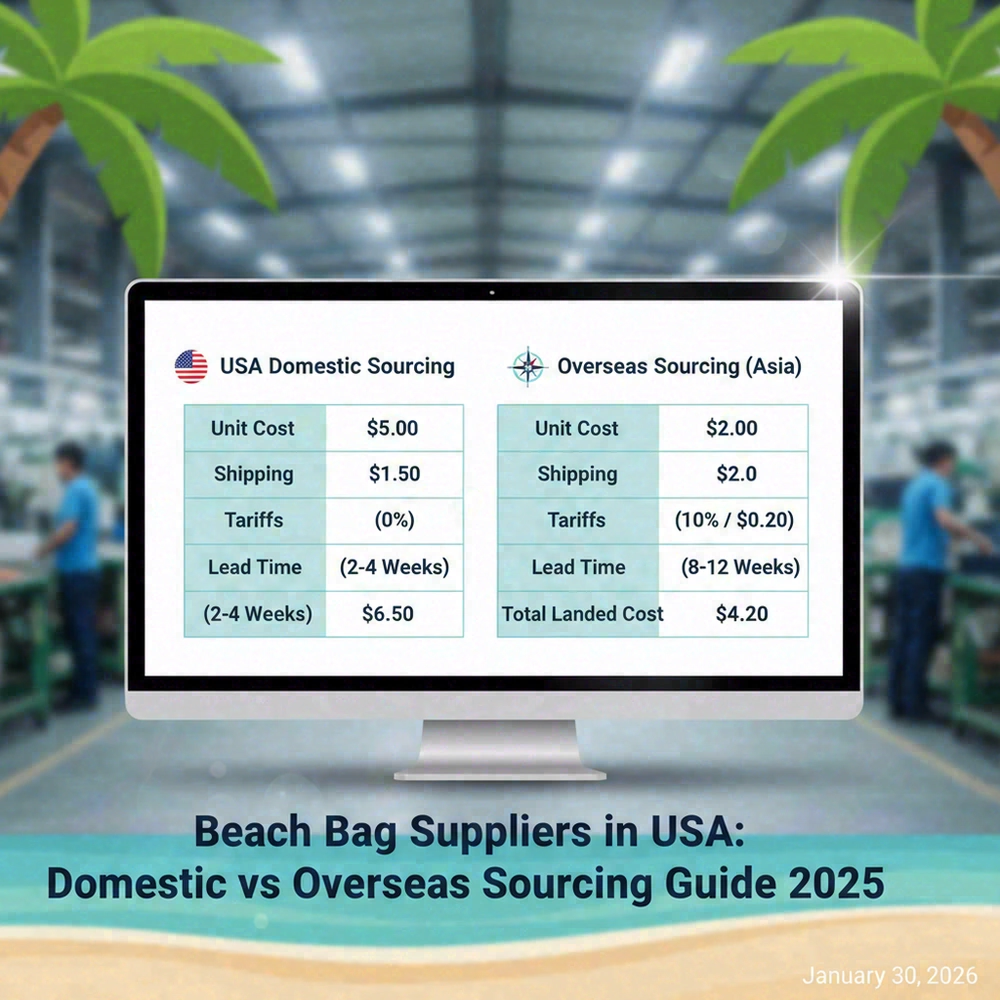 Domestic vs overseas sourcing comparison chart with cost breakdown