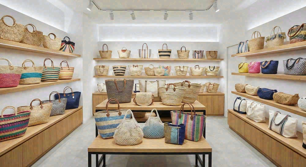 Various beach bag styles for business selection