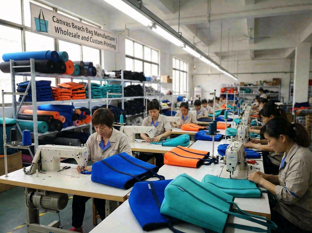 Water-resistant neoprene beach bags for active beachgoers