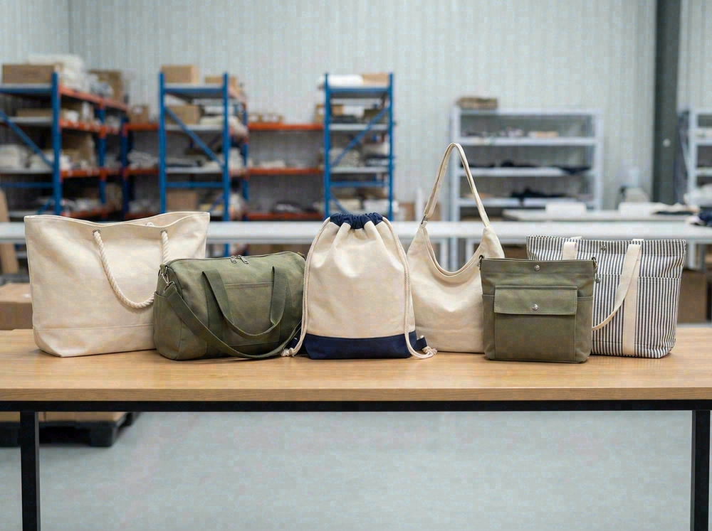 Canvas beach bag styles lineup