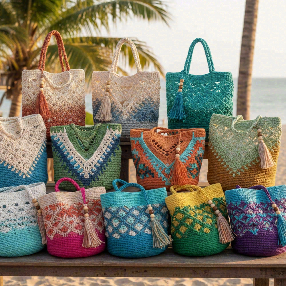 Custom colors and private label for crochet bags