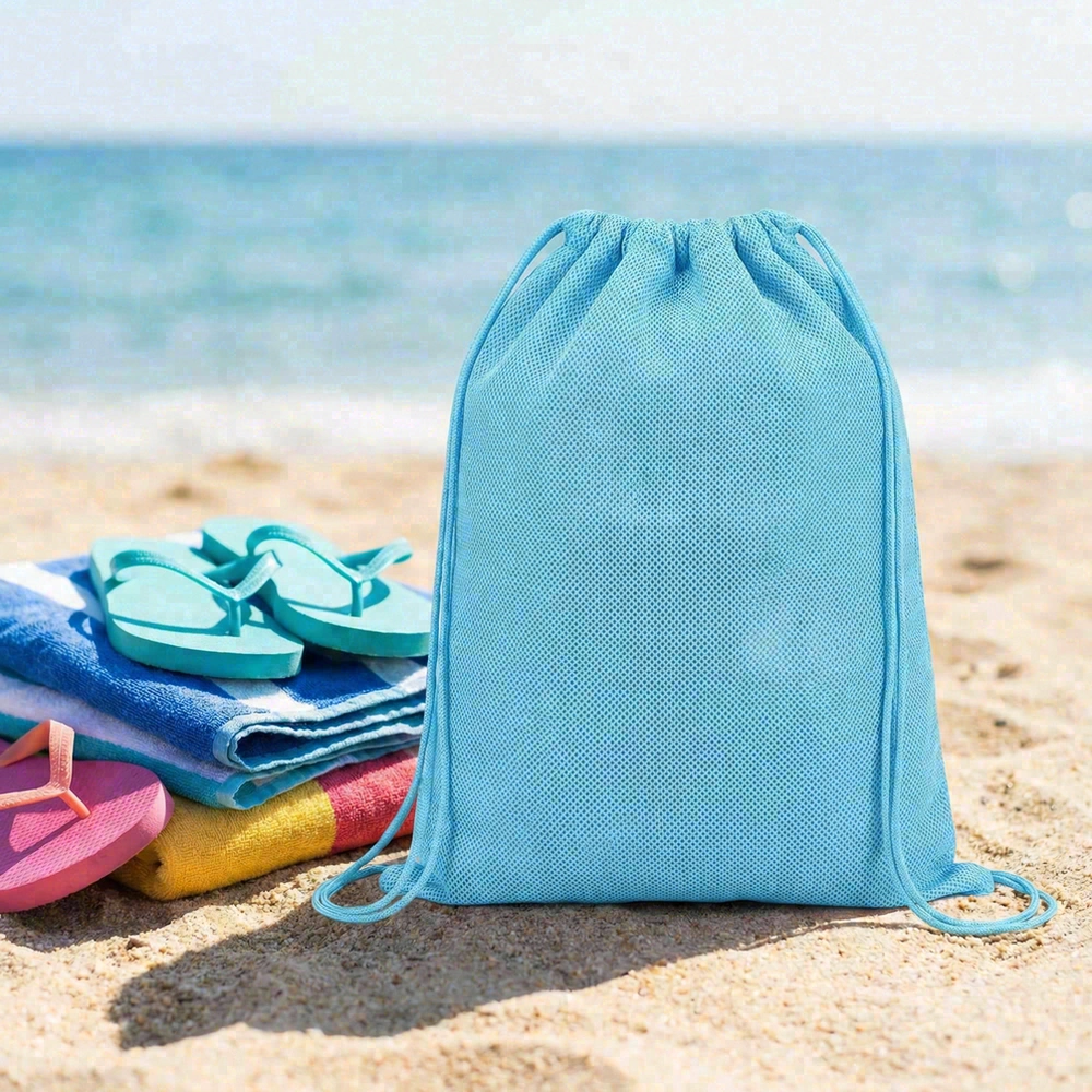 Mesh drawstring carry bag