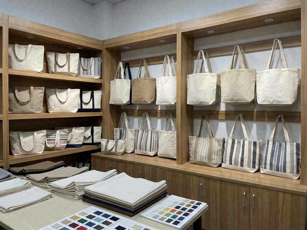 Canvas beach bags for retail and OEM