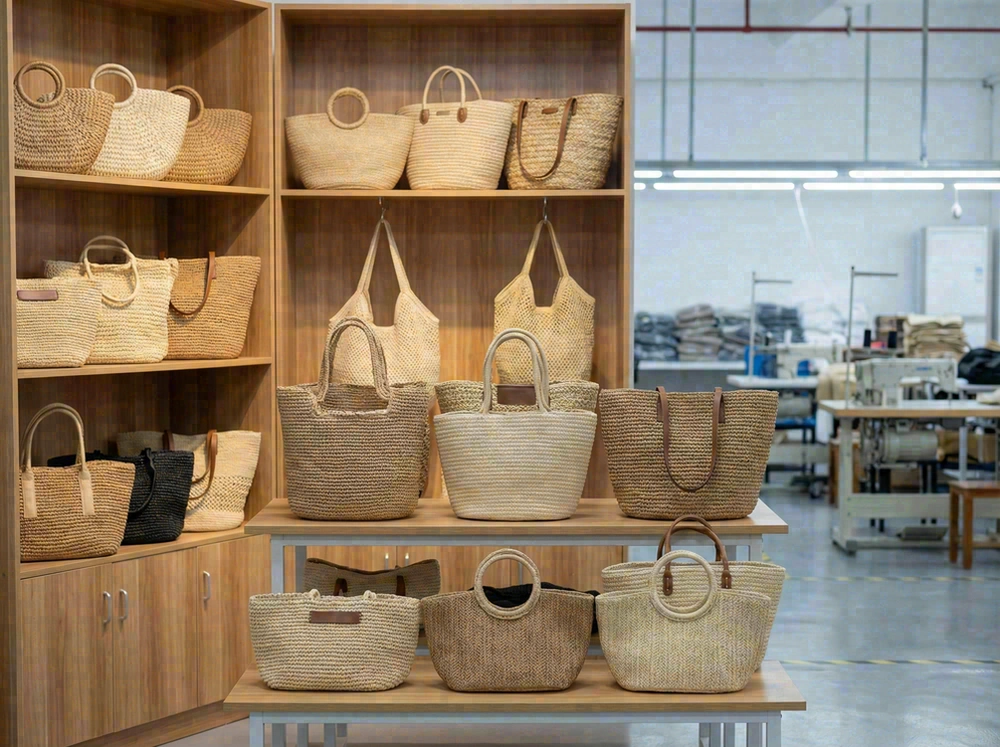 Premium raffia beach bags for wholesale