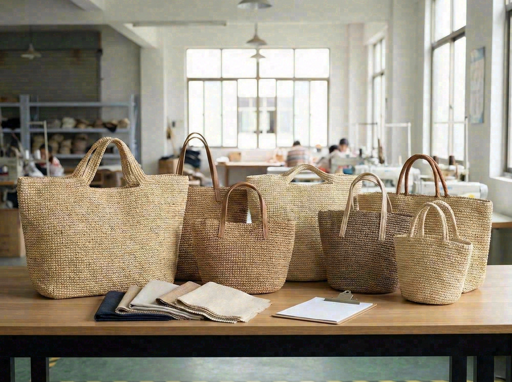 Request samples and quote for raffia bags