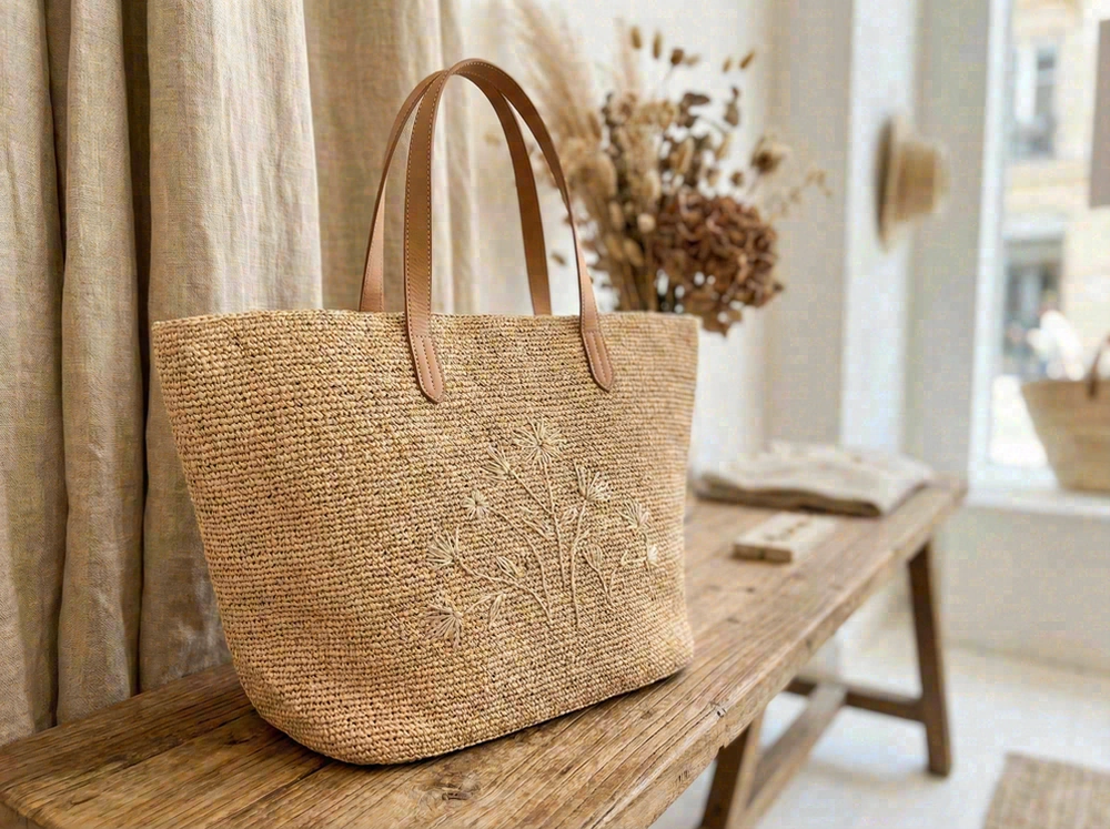 Boutique-ready raffia detailing