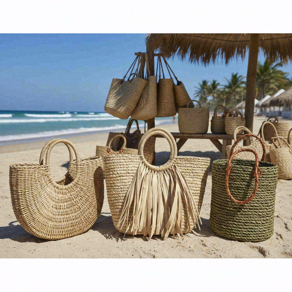 Natural material options for woven bags