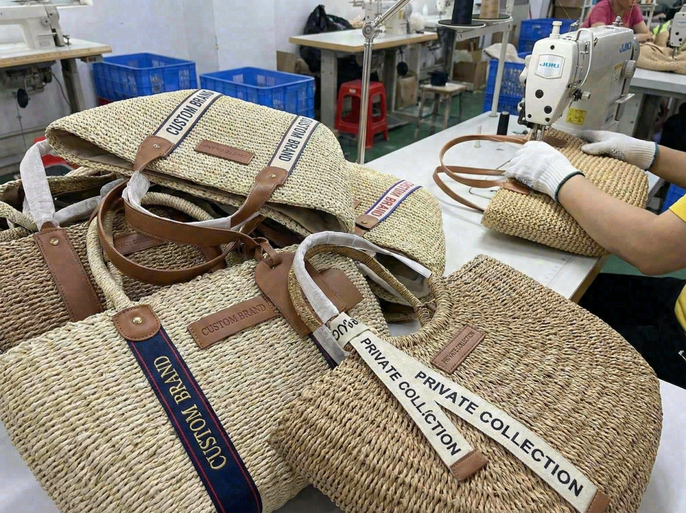 Custom branding on woven bags
