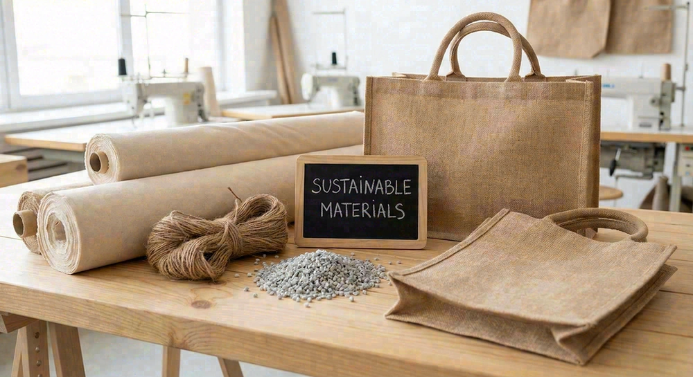 Sustainable beach bag materials - recycled, organic, natural fibers