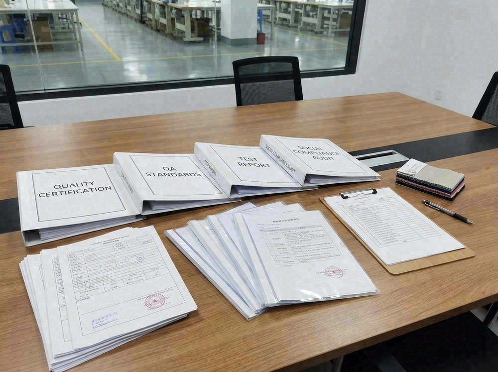 Compliance documents for beach bag orders