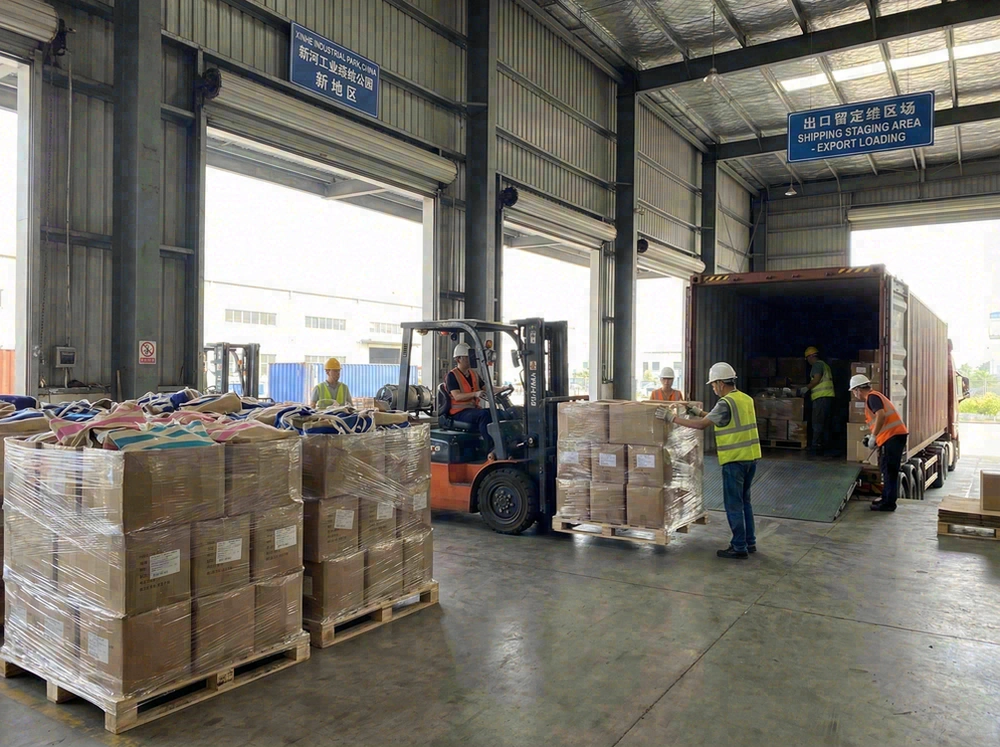 Shipment staging and container loading