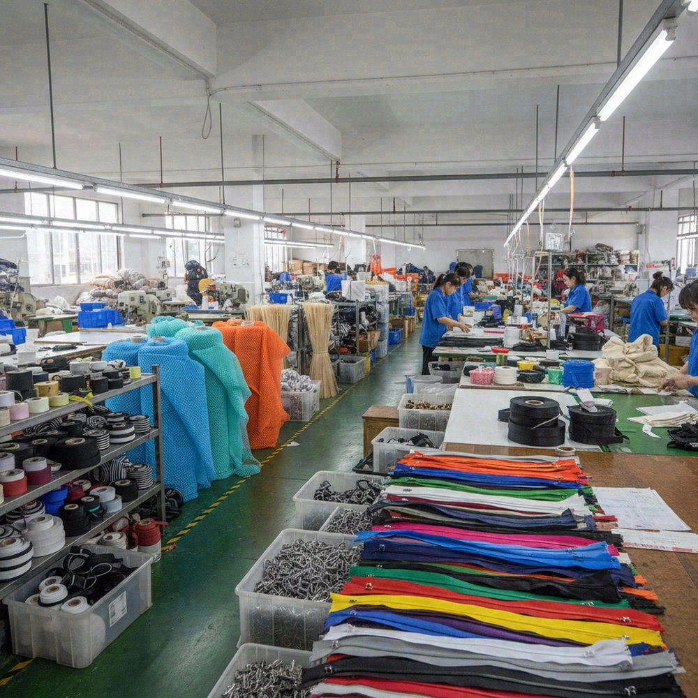 Webbing, zippers, and hardware components