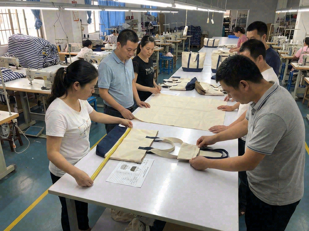 Pre-production review for beach bags